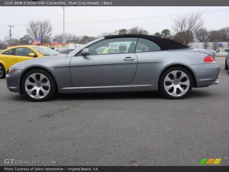 Silver Grey Metallic / Black 2005 BMW 6 Series 645i Convertible