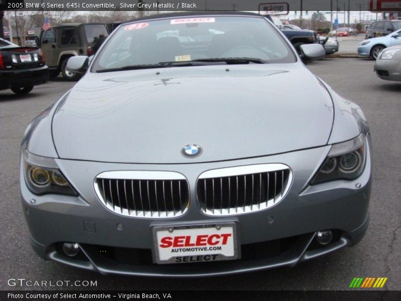 Silver Grey Metallic / Black 2005 BMW 6 Series 645i Convertible