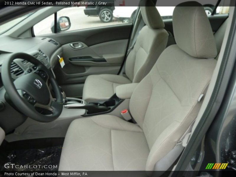 Polished Metal Metallic / Gray 2012 Honda Civic HF Sedan
