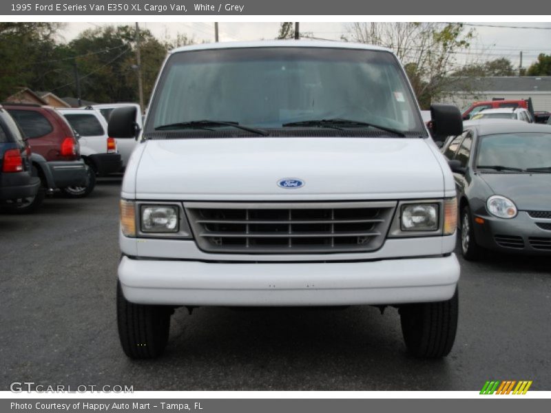 White / Grey 1995 Ford E Series Van E350 XL Cargo Van