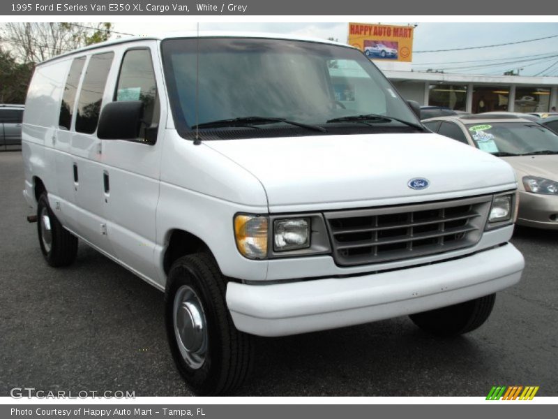 White / Grey 1995 Ford E Series Van E350 XL Cargo Van