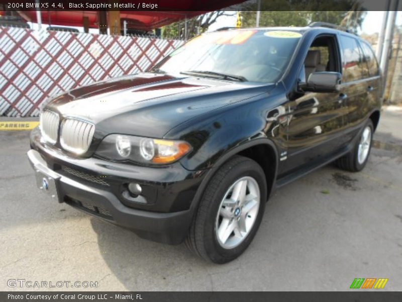 Black Sapphire Metallic / Beige 2004 BMW X5 4.4i