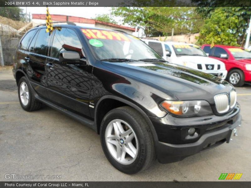 Black Sapphire Metallic / Beige 2004 BMW X5 4.4i