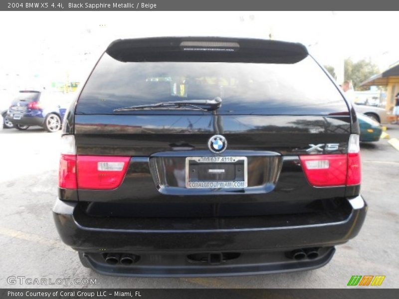Black Sapphire Metallic / Beige 2004 BMW X5 4.4i