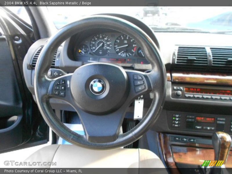 Black Sapphire Metallic / Beige 2004 BMW X5 4.4i