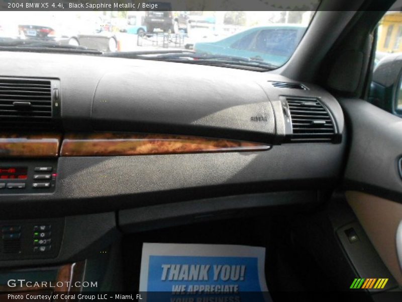 Black Sapphire Metallic / Beige 2004 BMW X5 4.4i