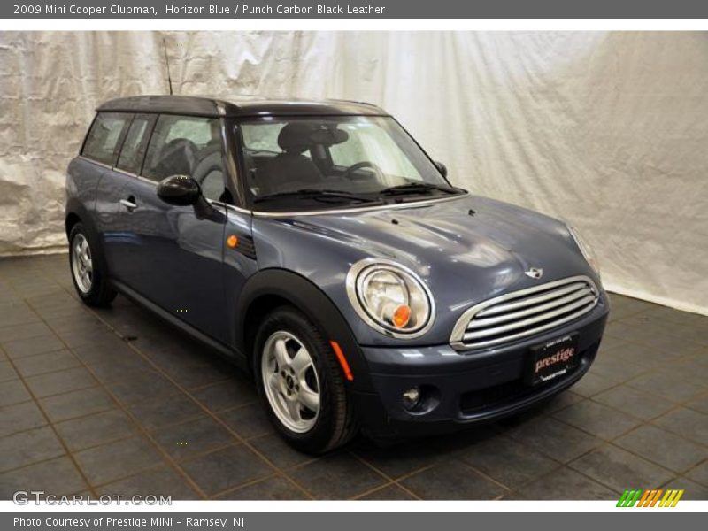 Horizon Blue / Punch Carbon Black Leather 2009 Mini Cooper Clubman
