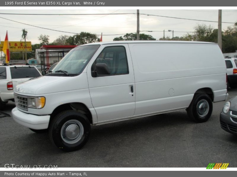 White / Grey 1995 Ford E Series Van E350 XL Cargo Van