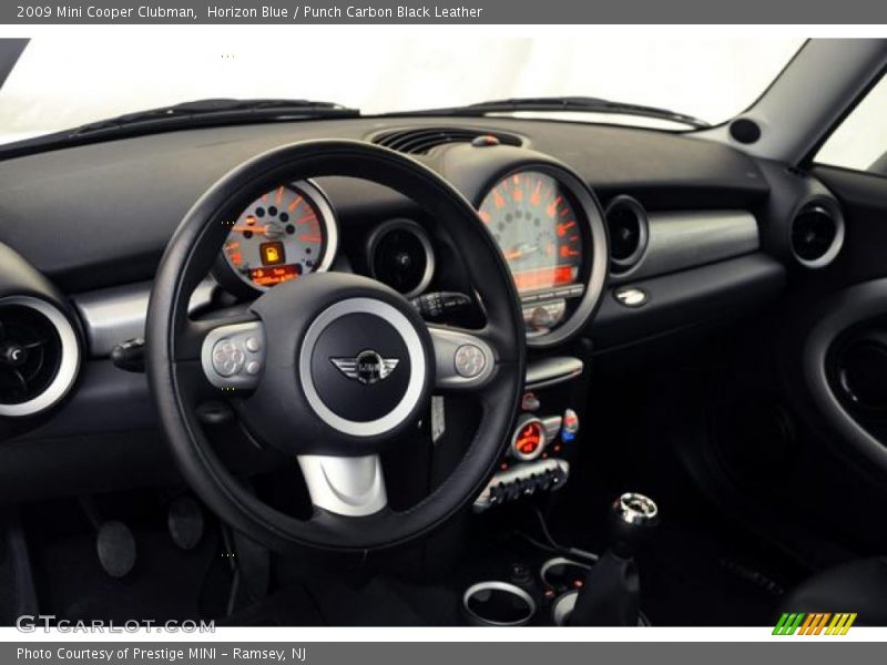 Horizon Blue / Punch Carbon Black Leather 2009 Mini Cooper Clubman