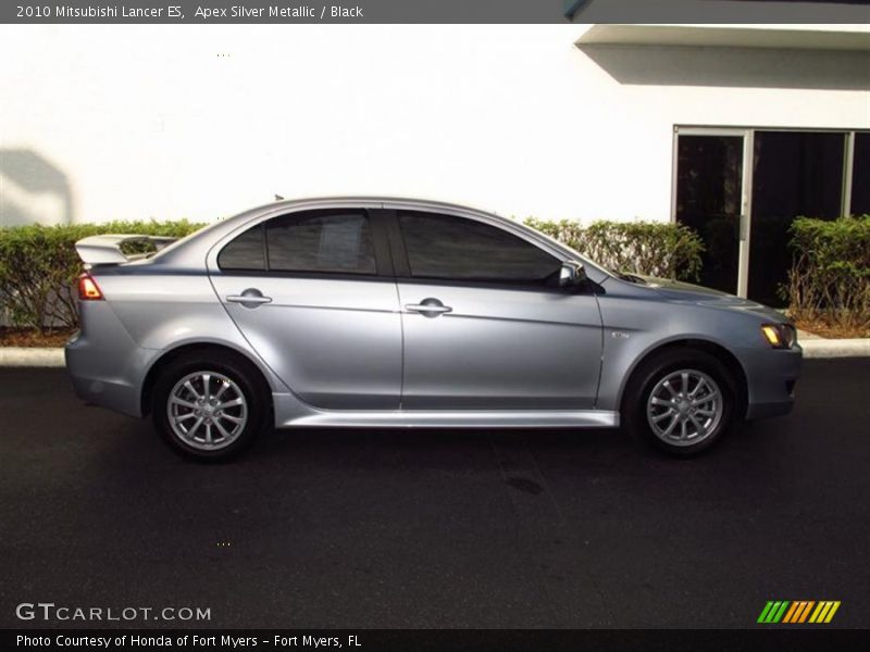 Apex Silver Metallic / Black 2010 Mitsubishi Lancer ES