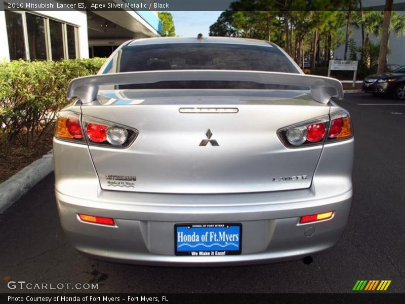 Apex Silver Metallic / Black 2010 Mitsubishi Lancer ES