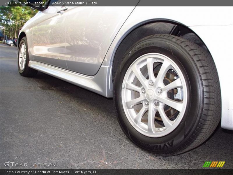 Apex Silver Metallic / Black 2010 Mitsubishi Lancer ES