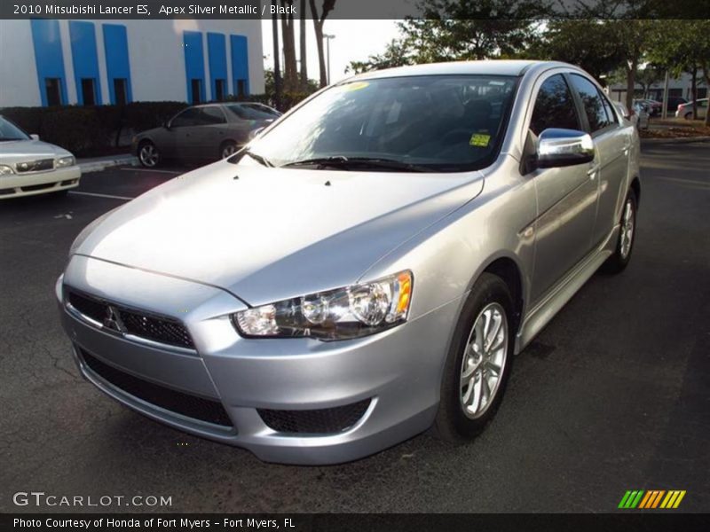 Apex Silver Metallic / Black 2010 Mitsubishi Lancer ES