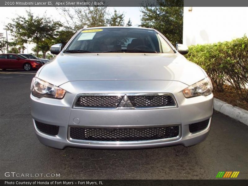 Apex Silver Metallic / Black 2010 Mitsubishi Lancer ES