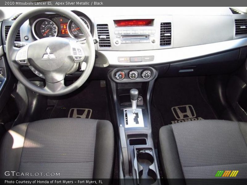 Apex Silver Metallic / Black 2010 Mitsubishi Lancer ES