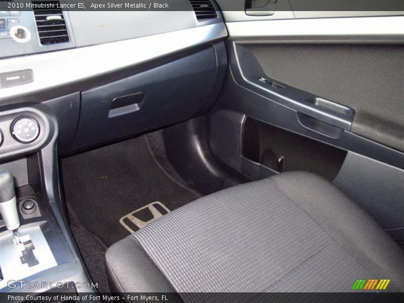 Apex Silver Metallic / Black 2010 Mitsubishi Lancer ES
