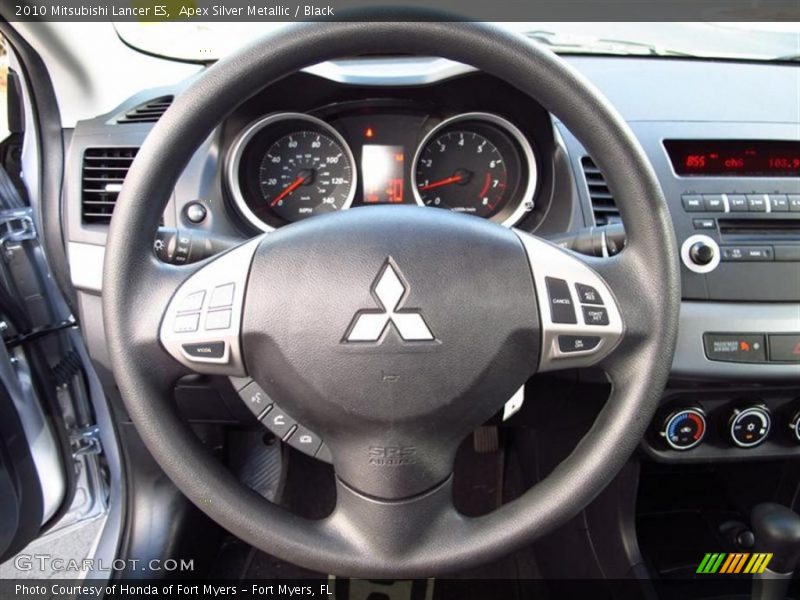 Apex Silver Metallic / Black 2010 Mitsubishi Lancer ES
