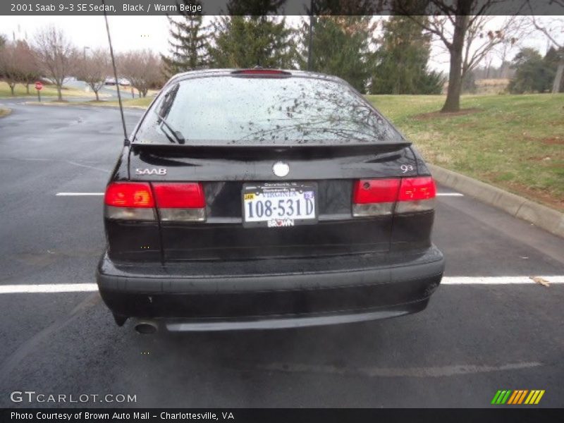 Black / Warm Beige 2001 Saab 9-3 SE Sedan
