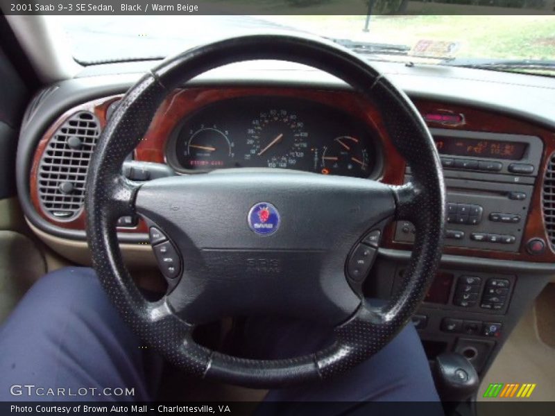 Black / Warm Beige 2001 Saab 9-3 SE Sedan