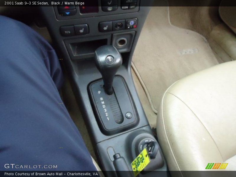 Black / Warm Beige 2001 Saab 9-3 SE Sedan