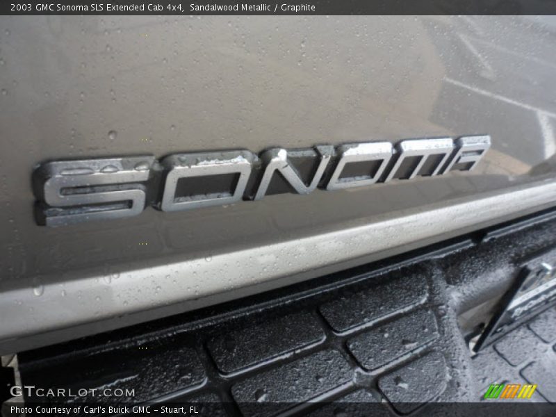 Sandalwood Metallic / Graphite 2003 GMC Sonoma SLS Extended Cab 4x4