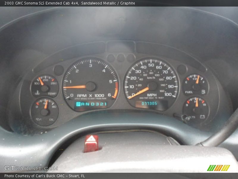 Sandalwood Metallic / Graphite 2003 GMC Sonoma SLS Extended Cab 4x4