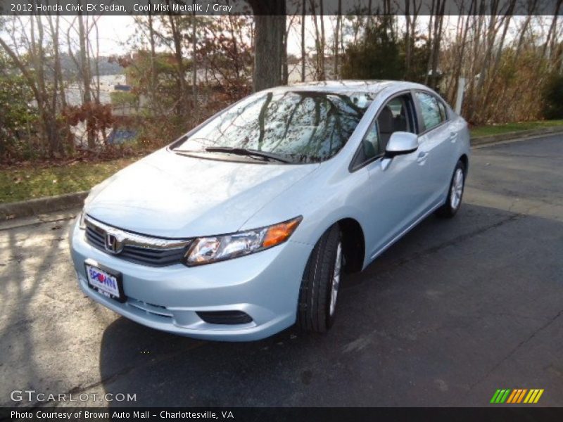Cool Mist Metallic / Gray 2012 Honda Civic EX Sedan
