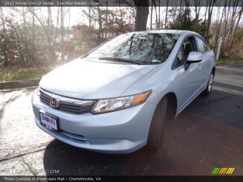 Cool Mist Metallic / Gray 2012 Honda Civic LX Sedan