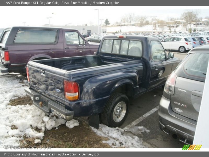 Royal Blue Metallic / Medium Graphite 1997 Ford Ranger XLT Regular Cab