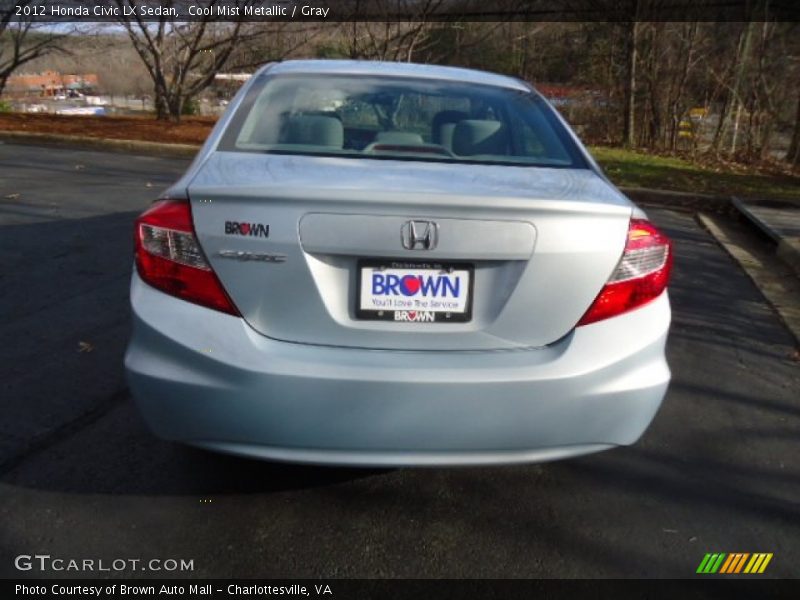 Cool Mist Metallic / Gray 2012 Honda Civic LX Sedan