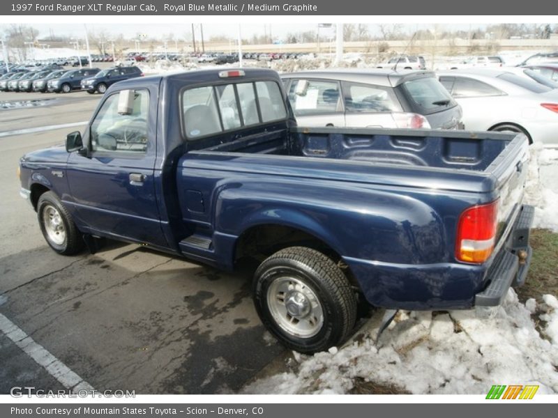 Royal Blue Metallic / Medium Graphite 1997 Ford Ranger XLT Regular Cab
