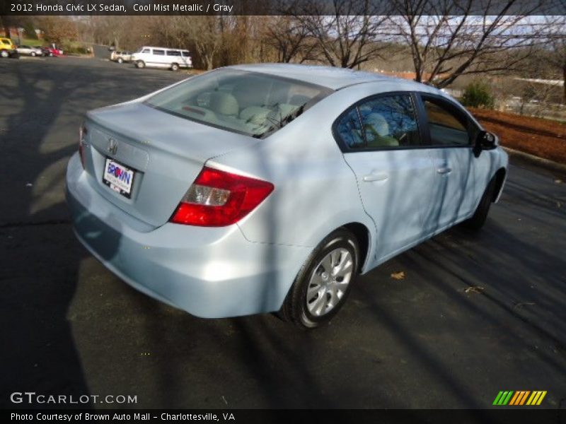 Cool Mist Metallic / Gray 2012 Honda Civic LX Sedan