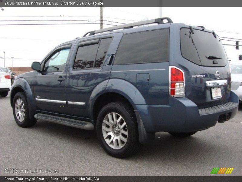 Silverton Blue / Graphite 2008 Nissan Pathfinder LE V8