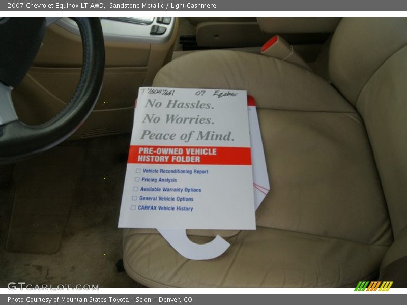 Sandstone Metallic / Light Cashmere 2007 Chevrolet Equinox LT AWD