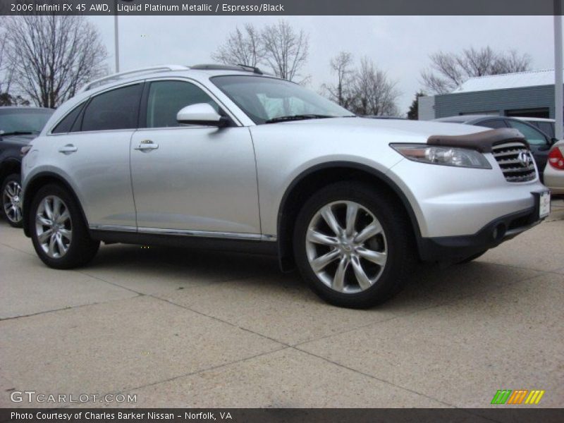 Liquid Platinum Metallic / Espresso/Black 2006 Infiniti FX 45 AWD