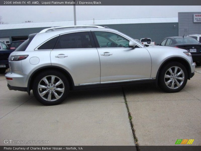 Liquid Platinum Metallic / Espresso/Black 2006 Infiniti FX 45 AWD