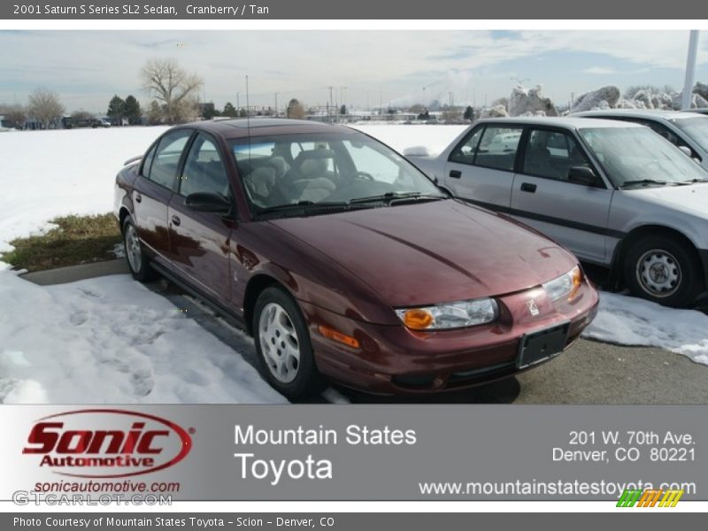 Cranberry / Tan 2001 Saturn S Series SL2 Sedan