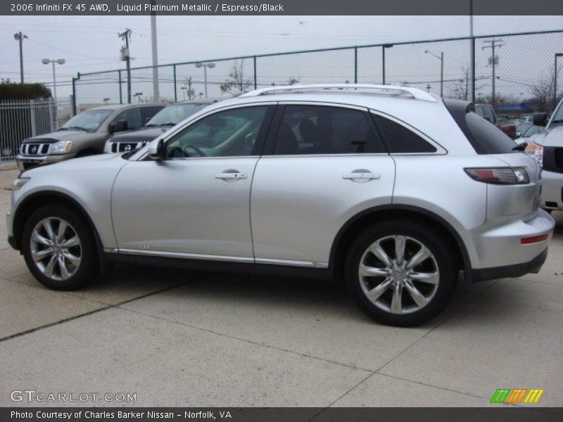 Liquid Platinum Metallic / Espresso/Black 2006 Infiniti FX 45 AWD