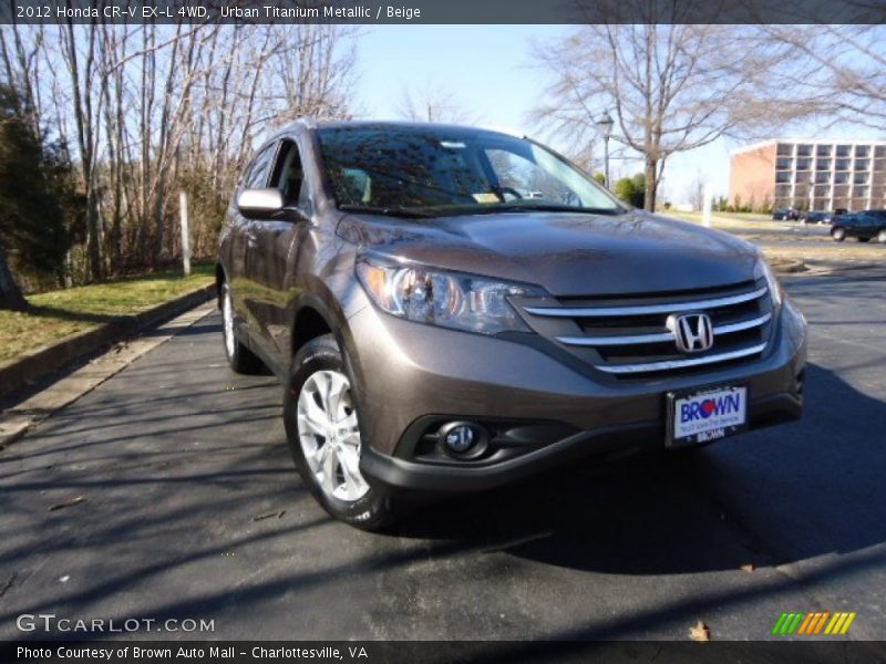 Urban Titanium Metallic / Beige 2012 Honda CR-V EX-L 4WD