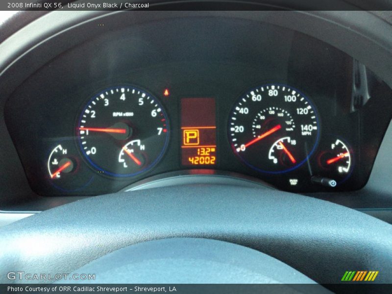 Liquid Onyx Black / Charcoal 2008 Infiniti QX 56