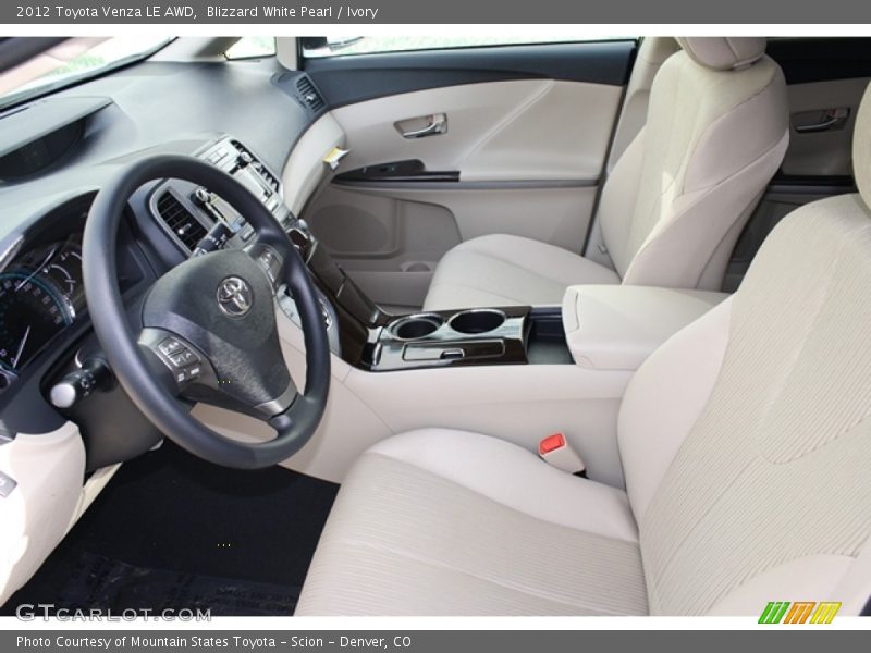 Blizzard White Pearl / Ivory 2012 Toyota Venza LE AWD