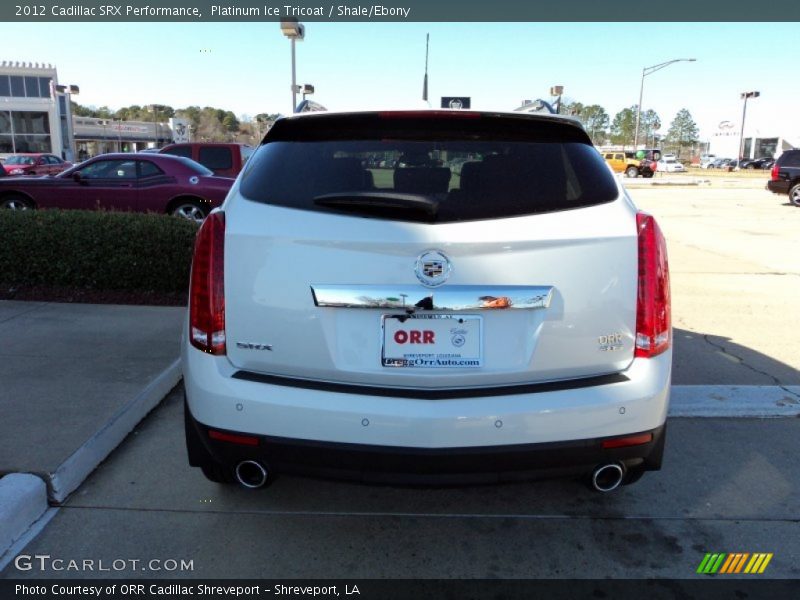 Platinum Ice Tricoat / Shale/Ebony 2012 Cadillac SRX Performance