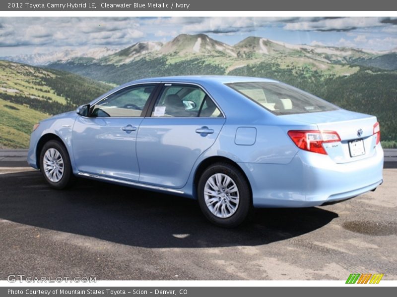 Clearwater Blue Metallic / Ivory 2012 Toyota Camry Hybrid LE