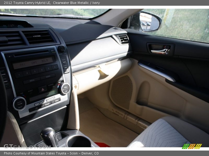 Clearwater Blue Metallic / Ivory 2012 Toyota Camry Hybrid LE