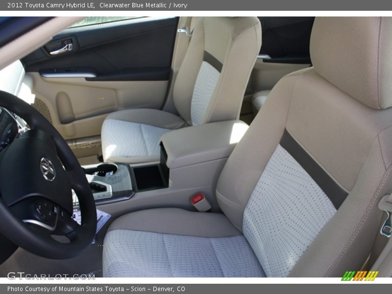 Clearwater Blue Metallic / Ivory 2012 Toyota Camry Hybrid LE