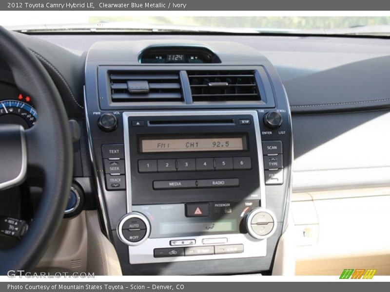 Controls of 2012 Camry Hybrid LE
