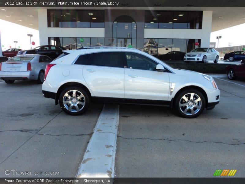 Platinum Ice Tricoat / Shale/Ebony 2012 Cadillac SRX Premium