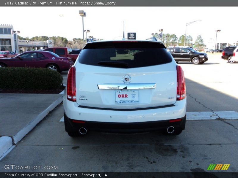 Platinum Ice Tricoat / Shale/Ebony 2012 Cadillac SRX Premium