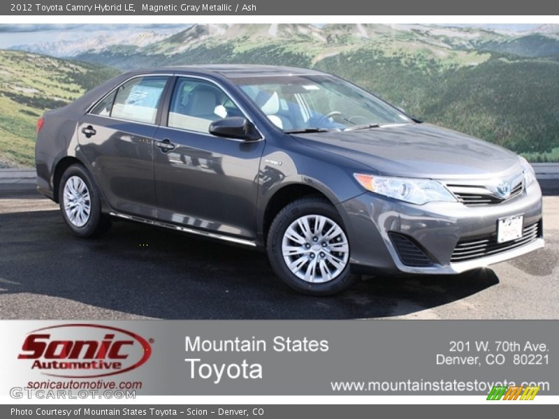 Magnetic Gray Metallic / Ash 2012 Toyota Camry Hybrid LE