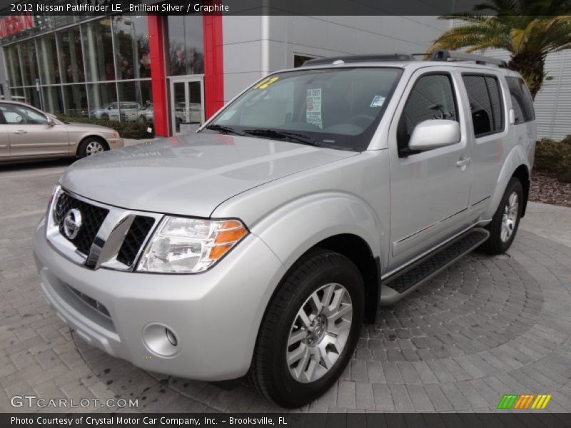Brilliant Silver / Graphite 2012 Nissan Pathfinder LE